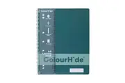 Colourhide Lecture Book w Ruler A4 Writing School Notebook 140-Pages Teal Green