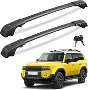 KINGGERI Lockable 220LBS Roof Rack Cross Bars Compatible with Toyota Land Cruiser 250 & Lexus GX550 2024 2025 with Raised Roof Rails，Aluminum Heavy Duty Crossbar Anti-Theft Matte Non-Corrosion
