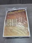 Vtg Bucilla 4499 GEOMETRIC Bargello Needlepoint Oblong PIllow Kit 12" x 16" Boho