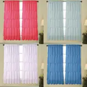 SHORT MULTILAYERS VOILE SHEER FABRIC WINDOW CURTAIN RUFFLE PANEL 1PC GYPSY NEW