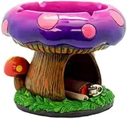 5.5" x 4.5" Original Gift Tabletop Big Fantasy Mushroom Smoking Ashtray With Large Storage Compartment for Indoor or Outdoor Use by f.e.s.s.