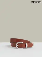Reiss Tan Brown Jonny Leather Western Belt (H48165) | $135