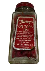 Farleys On Tops Candy Decorations Vintage Collectible Bottle (full)