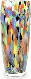 Cá d'Oro Murano-Style Colored Glass Vase Confetti Effect Hand Blown Art Glass Crystal for Flower, Room Decoration and Centerpiece - Model AD3