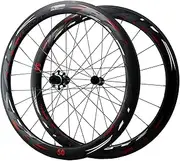 Bike Carbon Fiber Road 700C 40 50mm Carbon Wheelset 25mm Width Wheel Matte Finish QR 9x100mm 9x130mm (Size : 50cm)