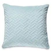 Blue Laser Embossed Chevron Pattern With Microgel Feather-Like Insert Pillow