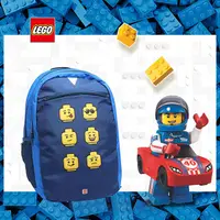 在飛比找PChome24h購物優惠-【LEGO】樂高雙隔層背包-表情符號藍色 10072-200