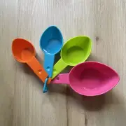 Multi-Color Measuring Cups and Spoons Plastic Cooking Kitchen Tools