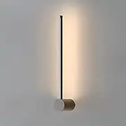 MAGNIFICA LUCE Modern Linear LED Wall Light,Minimalist Wall Sconce Night Light,360°Rotation Wall Lamp Reading Light Bed Light,3000K 12W 60cm (Black)
