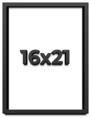 16x21 Shadow Box Frame Black | 1 inches Deep Real Wood Contemporary Shadowbox Di