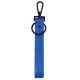 【BOTTEGA VENETA 寶緹嘉】簡約經典手工編織全皮革扣式吊飾鑰匙圈(藍色)
