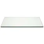 Pro Safe Glass 16" x 24" Rectangle Glass Table Top 3/8" Thick Flat Polish Edge
