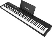 Folding Keyboard Piano 88 Key Full Size Foldable Electronic Organ Built-in Stereo Speakers BT Connecting Support 129 Tones 128 Rhythms 60 Demo Songs Function and App-Portable for Beginners