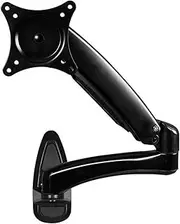 Monitor Desk Monitor Wall Mount for 15-32 inch Screens, Gas Spring Single Wall Mount Monitor Arm Holds up to 17.6lbs, VESA 75x75/100x100 mm Monitor Stand(Black)