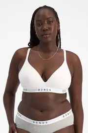 [Bonds] Bonds Women's Originals Wirefree Tee Bra in White Size: 10 D 10 D White