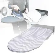 Wall Mounted Ironing Board, Foldable Ironing Board,Compact Wall Mount Ironing Board for Small Spaces Bedroom Laundry Room Cloakroom Home Apartment (No Ironing Machine Included)(White1)