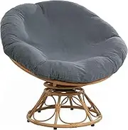 HOMBYS Cover for Papasan Cushion, Soft Slipcover Only (Without Cushion), Removable and Machine Washable Chair Covers with Elastic Closure (Fits 48-50 inch, Light Grey)