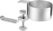 Zippowolf 2 in 1 Headphone Hanger, Desk Cup Holder Under Desk Clamp Rotatable Headset Holder Suitable for Coffee Mups, Water Cups, Headphone (Silver)
