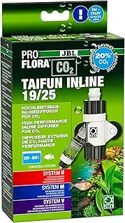 JBL PROFLORA CO2 Taifun Inline 19/25, CO2 Diffuser, Integrated Bubble Counter and backflow Protection, for 200-800 l Aquariums