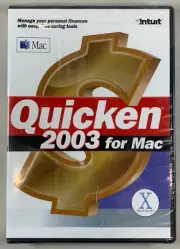 NEW SEALED Intuit Quicken 2003 for Mac OS X Software Disc CD