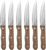 Cuisinart Advantage 6-Piece Triple Rivet Walnut Steak Knife Set, C55W-S6STK