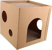 JOINPAYA Cat Scratcher Nest Durable Corrugated Cardboard Cat Scratch Pad Lounge Bed Spacious Shape Safe Materials for Home Use Long Lasting Scratching Surface
