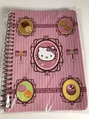 Rare Sanrio Hello Kitty Mini Spiral Notebook Pink Sweet Treats French Design NEW