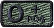 [YOYUMI] Military Patch Embroidered Army Green Blood Type Strip Hook and Loop Patch Outdoor Bag Sticker Blood Type Logo