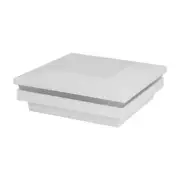Fiberon 5 in. x 5 in. White LED Post Hardwired Flat Top Halo Deck Post Cap Light