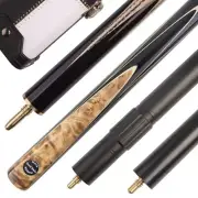 Mark Richard 57" Handmade 3/4 Piece Ebony Snooker cue and case