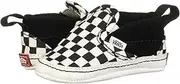 [Vans] Infant Slip-On V Crib Shoe (2 Infant, Black/True White)