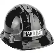 Construction Builder Handyman Party Supplies 1 Childs Plastic Black Hard Hat