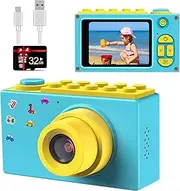 BlueFire Kids Camera 8MP HD Digital Camera for Kids, Mini 2 Inch Screen Children's Camera with 32GB SD Card, Birthday/Christmas/New Year Toys for 4 5 6 7 8 9 10 Year Old Boys(Blue)