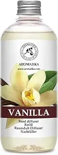 Vanilla Diffuser Refill w/Natural Essential Vanilla Oil 17 Fl Oz - Intensive - Fresh & Long Lasting Fragrance - Reed Diffuser Oil - Best for Aromatherapy - SPA - Home - Office - Fitness Club