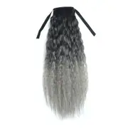2 Pcs Synthetic Curly Ponytail Natural Ombre Hair Synthetic Hairpiece For African Afro Women Fake Clip In Hair Extension