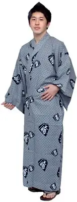 Men's Yukata Robe Japanese Summer Kimono - Chess King