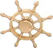 Brass Craft Marine Decorations Living Room Decor Aesthetic Ship Steering Wheel Prop Ship Wheel Decor Ship Steering Wheel Decoration Brass Paperweight Living Room Decor for Table