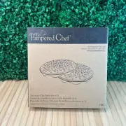 NIB Pampered Chef Set of 2 Microwave Chip Makers, Silicone, Gray #1241
