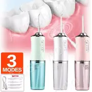 Cordless Water Flosser Jet Dental Electric Oral Irrigator Teeth Clean 4 Heads AU