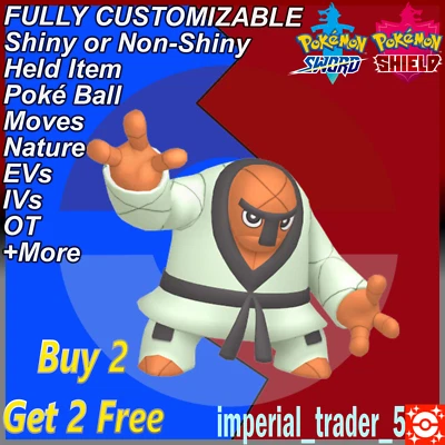Pokémon Sword and Shield ✨ Shiny Throh ✨ W/ Best 6IV Customizable