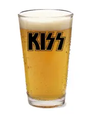 Kiss - Rock and Roll - 16oz Pint Beer Glass Pub Barware Seltzer Mixed Drinks Tea