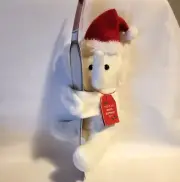 St Nicholas Square White Plush Elephant Wine Hugger 12"