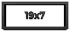 19x7 Shadow Box Frame Black | 1 inches Deep Real Wood Contemporary Shadowbox Dis