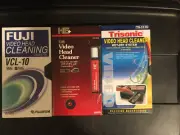 Fuji Video Head Cleaner Cassette VCL-10U VHS SVHS VCR, HE+, Trisonic