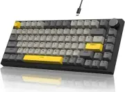 Attack Shark AK820 TKL 75% Wired RGB Mechanical Gaming Keyboard with Knob