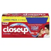 4PACK Close Up Toothpaste For Fresh Breath Triple Fresh 600G (150G X 4)