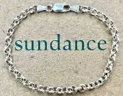 NEW $148 Sundance 7" ROLLO Sterling Silver Italy 925 Link Charm Bracelet Ladies