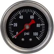 KANGYEBAIHUODIAN Fit for Universal Racing 1/8 NPT Oil Fuel Pressure Gauge Liquid Filled Polished Case 0-11bar Oil Press Gauge Fuel Gauge White Face (Color : Black)
