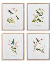 Napa Home & Garden Set of 4 Hummingbirds with Blush Blooms