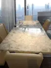 60" x 36" White Agate Center Table Top Handmade Furniture Dining Table Top